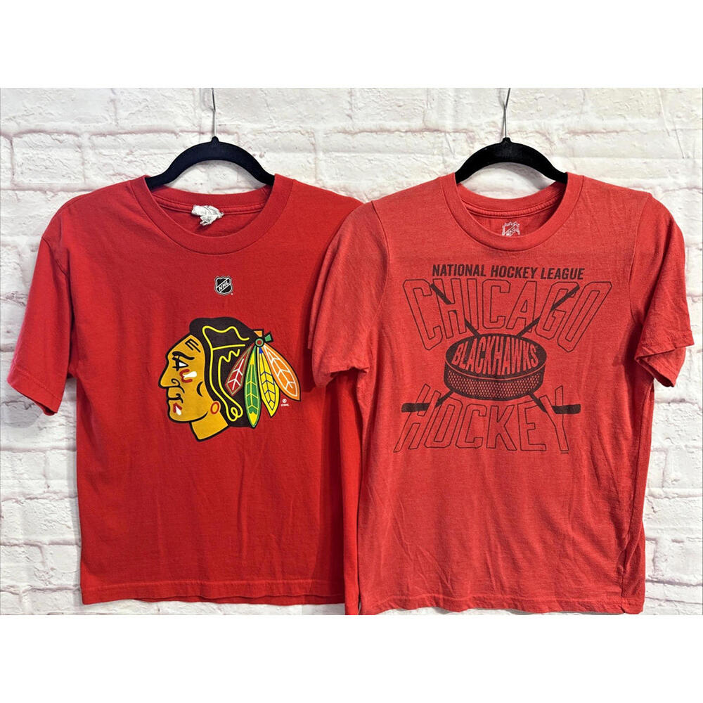 Kids Boys NHL Chicago Blackhawk Hockey  Toews Red  T Shirt Lot L 14/16